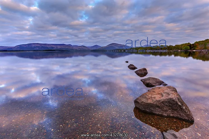 : Loch Lomond - pink coloured clouds and mountains : Loch Lomond - pink coloured clouds and mountains