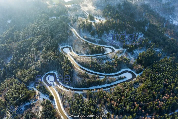 : Lochenpass, winding pass road from Weilstetten to : Lochenpass, winding pass road from Weilstetten to