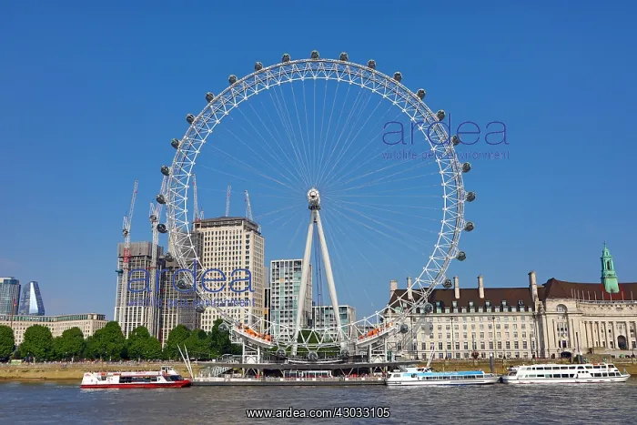 : The London Eye on the Southbank, London, England : The London Eye on the Southbank, London, England