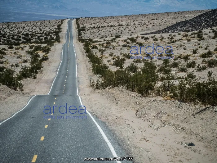 : Lonely long road through desert landscape, Highway : Lonely long road through desert landscape, Highway