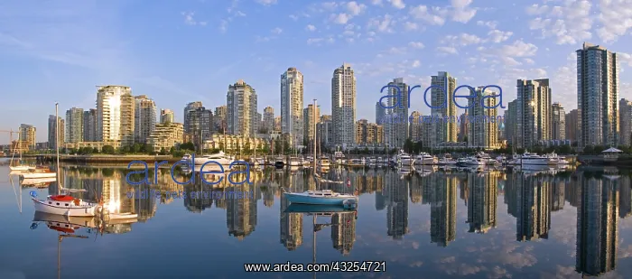 : Looking across False Creek at the skyline : Looking across False Creek at the skyline