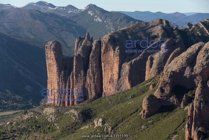 : Los Mallos de Riglos, conglomerate rocks, height : Los Mallos de Riglos, conglomerate rocks, height