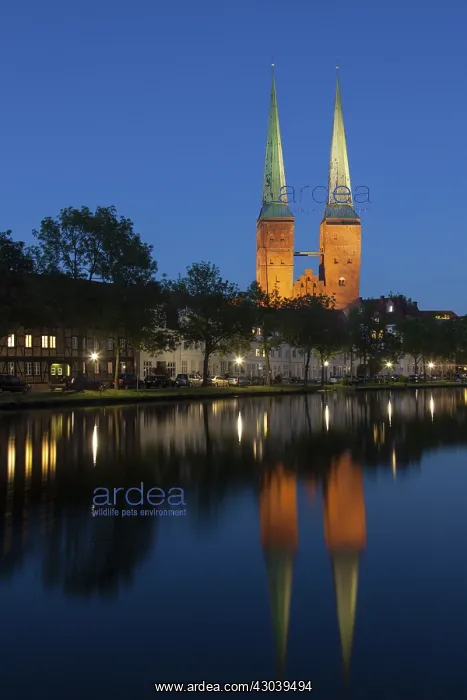  : Luebeck Cathedral Dom-Church at night