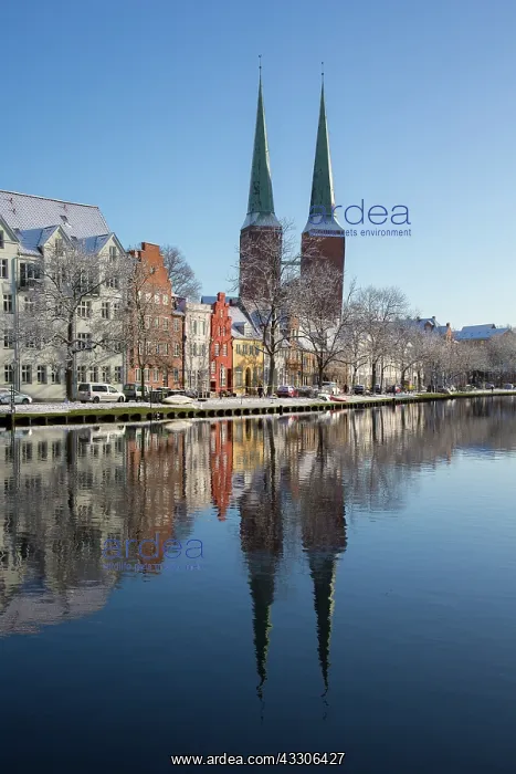: Luebeck Cathedral in winter - Hanseatic town Luebeck : Luebeck Cathedral in winter - Hanseatic town Luebeck
