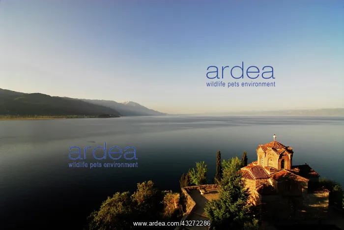 : Macedonia, Ohrid. Old orthodox church built : Macedonia, Ohrid. Old orthodox church built