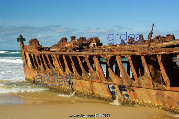 : Maheno ship wreck - wreck of the famous Maheno : Maheno ship wreck - wreck of the famous Maheno