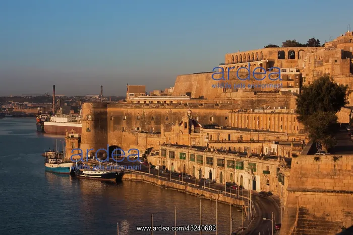 : Malta, Valletta, harbor view from Lower : Malta, Valletta, harbor view from Lower
