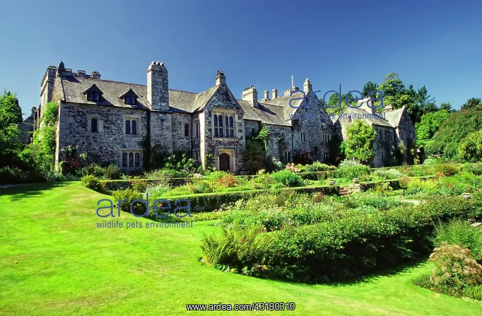 : Mansion in a park, Cotohele, Cornwall, England : Mansion in a park, Cotohele, Cornwall, England
