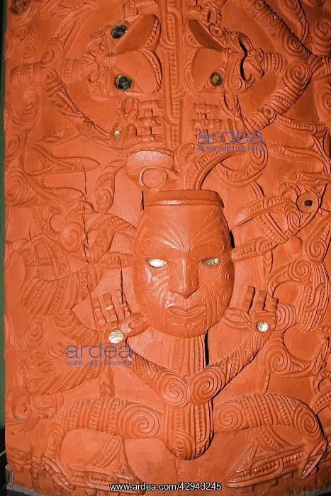  : Maori traditional wood carving