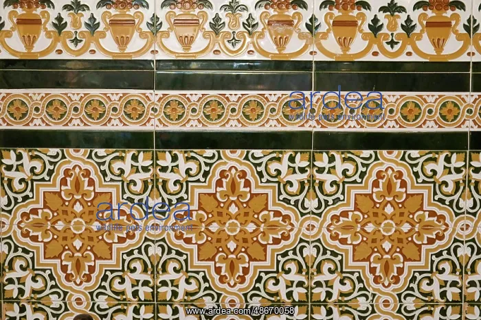 : Marbella, Spain. Old Spanish tile with Moorish influence : Marbella, Spain. Old Spanish tile with Moorish influence