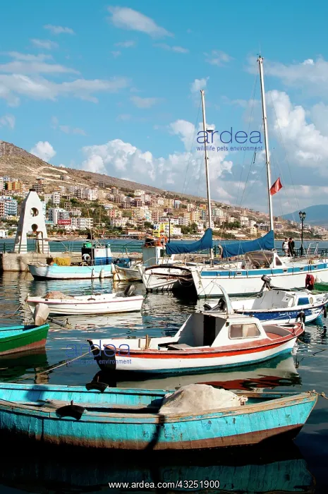 : Marina and fishing port of Saranda, Albania : Marina and fishing port of Saranda, Albania