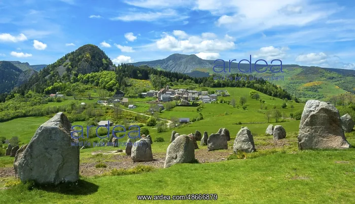 : Megalithic Land Art Installation Near Boric e Village in the : Megalithic Land Art Installation Near Boric e Village in the