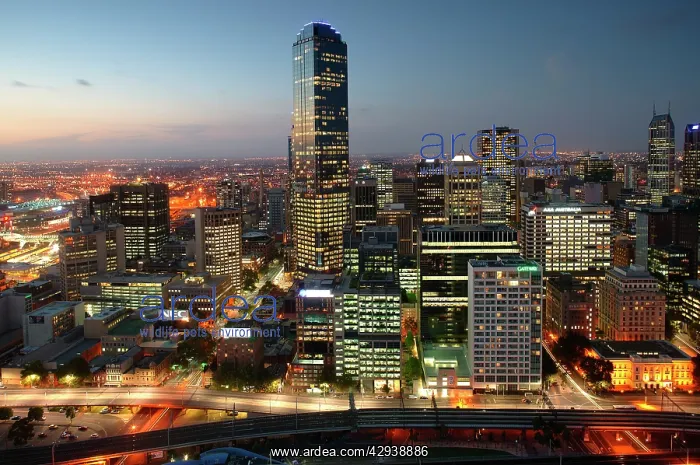: Melbourne from the Crown Tower Hotel and the Rialto : Melbourne from the Crown Tower Hotel and the Rialto