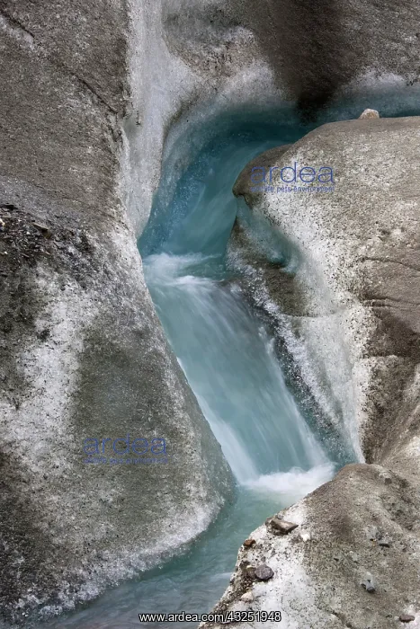 : meltwater channel and creek on the surface : meltwater channel and creek on the surface
