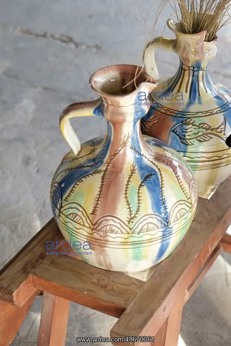 : Mijas, Spain. Clay water jugs : Mijas, Spain. Clay water jugs