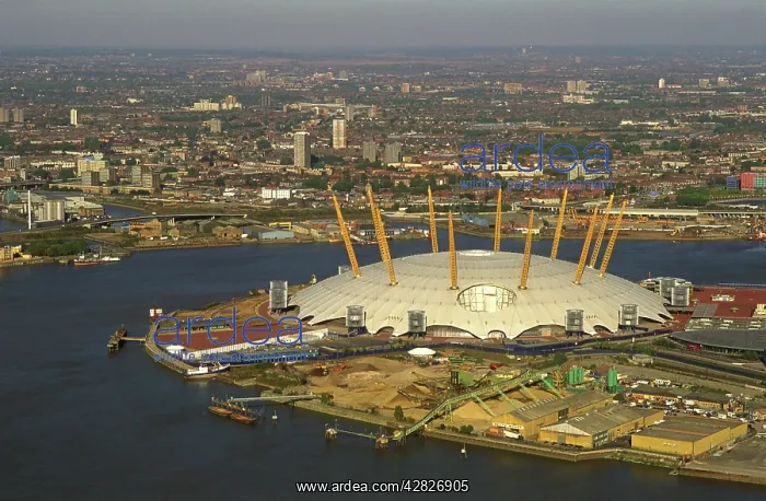 : Millennium Dome and River Thames : Millennium Dome and River Thames