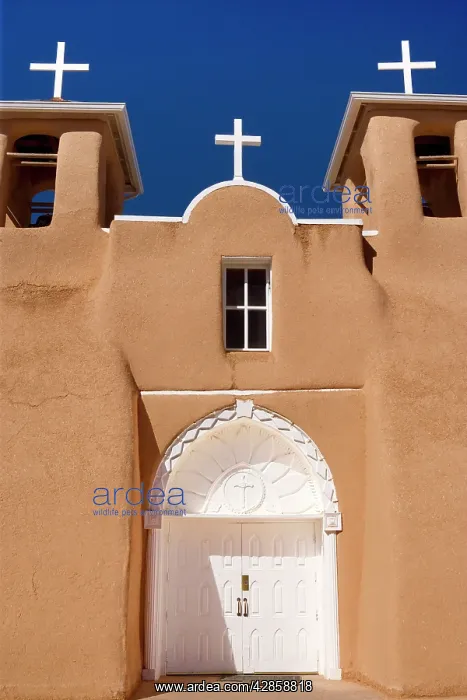 : Mission San Francisco de Asis - front with entrance : Mission San Francisco de Asis - front with entrance