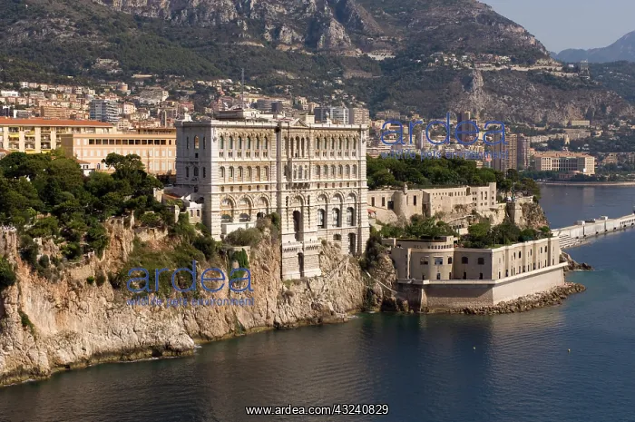 : Monaco Oceanography Museum, View from Helicopter : Monaco Oceanography Museum, View from Helicopter