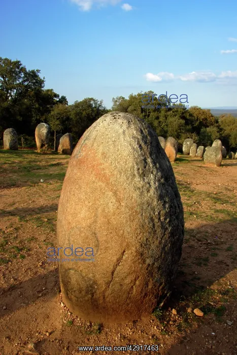 : Monoliths Cromlech of Almendres - Megalithic stone : Monoliths Cromlech of Almendres - Megalithic stone