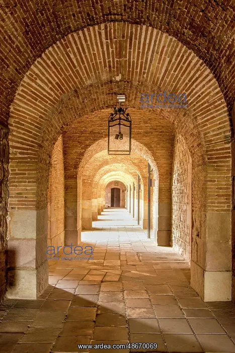 : Montjuic Castle old military fortress on Montjuic Mountain : Montjuic Castle old military fortress on Montjuic Mountain