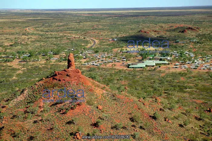 : Monument rock pillar and township built in the : Monument rock pillar and township built in the