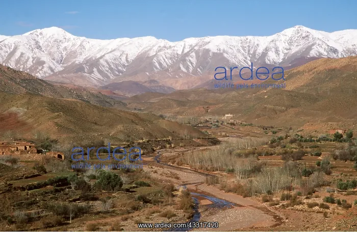  : MOROCCO - Asif Imini River and valley, in winter