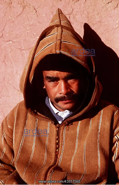 : MOROCCO - Berber dressed in his Djellaba : MOROCCO - Berber dressed in his Djellaba
