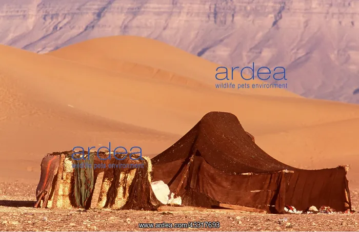 : MOROCCO - BERBER TENT & HAY BALE : MOROCCO - BERBER TENT & HAY BALE