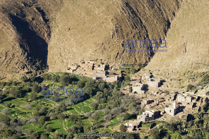 : Morocco - Berber village and terraced fields in : Morocco - Berber village and terraced fields in