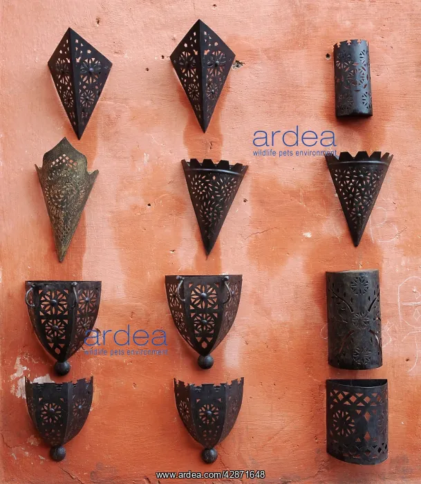 : Morocco - Displayed lamps at a shop in the souks : Morocco - Displayed lamps at a shop in the souks