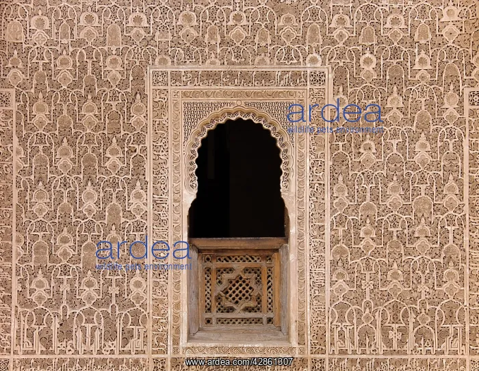 : Morocco - Highly elaborated stuccowork in the Ben : Morocco - Highly elaborated stuccowork in the Ben