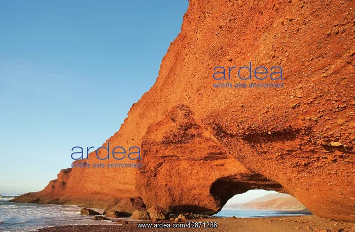 : Morocco - Rock arch at the Atlantic Ocean at Legzira : Morocco - Rock arch at the Atlantic Ocean at Legzira