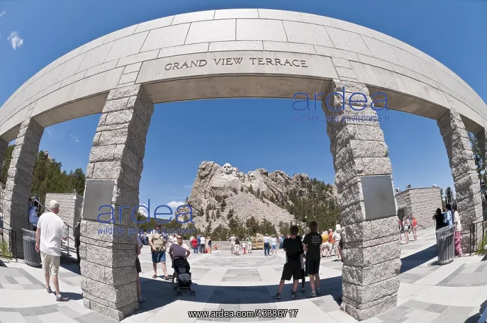 : Mount Rushmore National Memorial from Grand View : Mount Rushmore National Memorial from Grand View