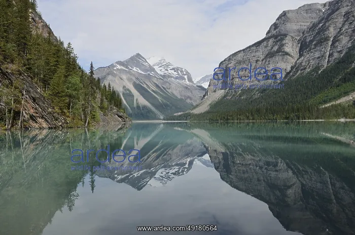 : Mountains reflected in Kinney Lake : Mountains reflected in Kinney Lake