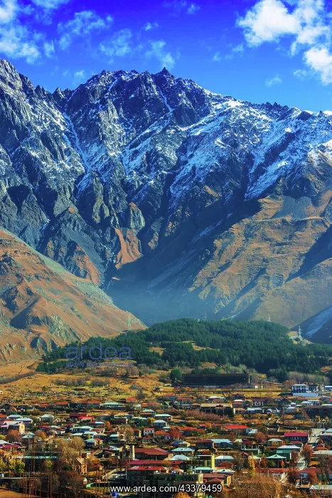 : Mountains over Stepantsminda formerly Kazbegi in : Mountains over Stepantsminda formerly Kazbegi in