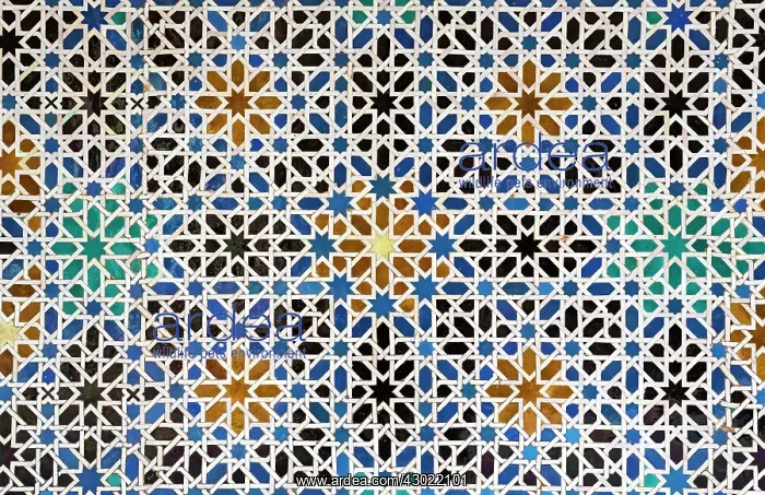 : Mudejar Tiles with their Moorish geometric patterns : Mudejar Tiles with their Moorish geometric patterns