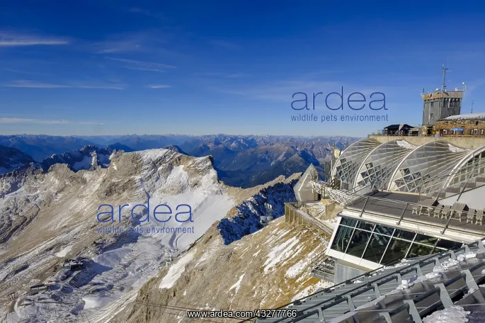 : Munich house on the Zugspitze, Alpine panorama : Munich house on the Zugspitze, Alpine panorama
