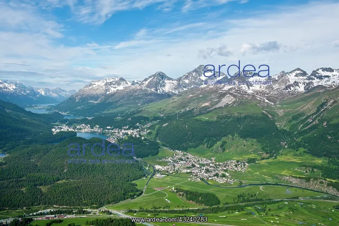 : Muottas Muragl, Switzerland. Views of Celerina : Muottas Muragl, Switzerland. Views of Celerina