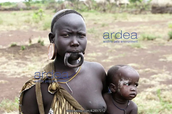 : Mursi people - woman without her lip plate / plug : Mursi people - woman without her lip plate / plug