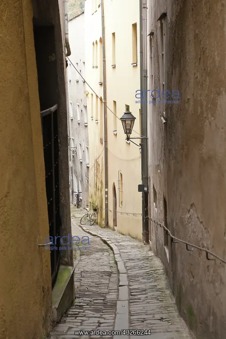 : Narrow street in Passau, Germany : Narrow street in Passau, Germany