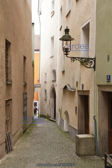 : Narrow street in Passau, Germany : Narrow street in Passau, Germany