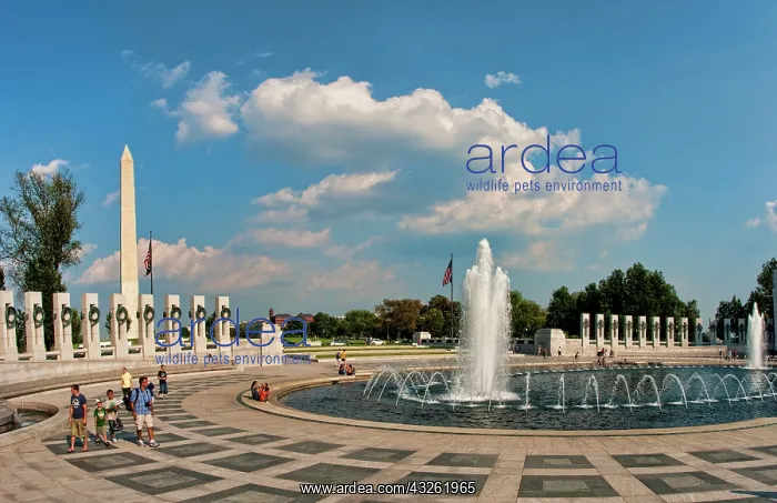 : National WWII Memorial on the Mall in Washington : National WWII Memorial on the Mall in Washington