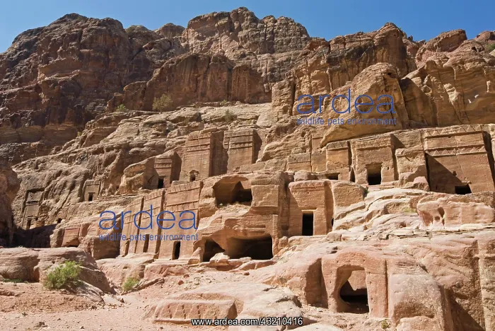 : Necropolis, Facade Street, Petra, UNESCO : Necropolis, Facade Street, Petra, UNESCO