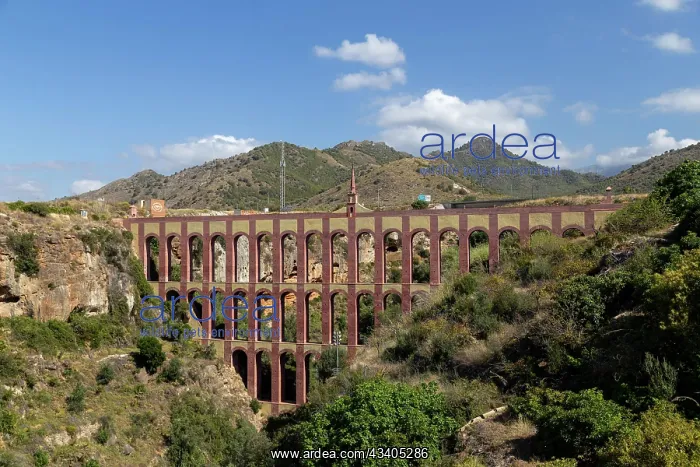 : Nerja, Spain, May 30, 2019: View of the historical E : Nerja, Spain, May 30, 2019: View of the historical E