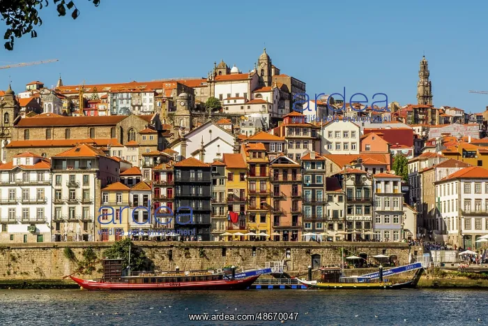 : North bank of the Douro River, Porto, Portugal : North bank of the Douro River, Porto, Portugal