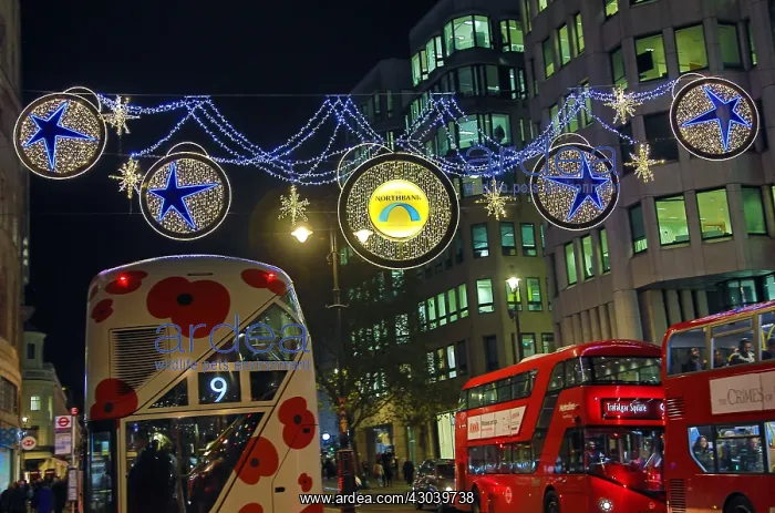: Northbank Christmas lights switched on in The Strand, London : Northbank Christmas lights switched on in The Strand, London