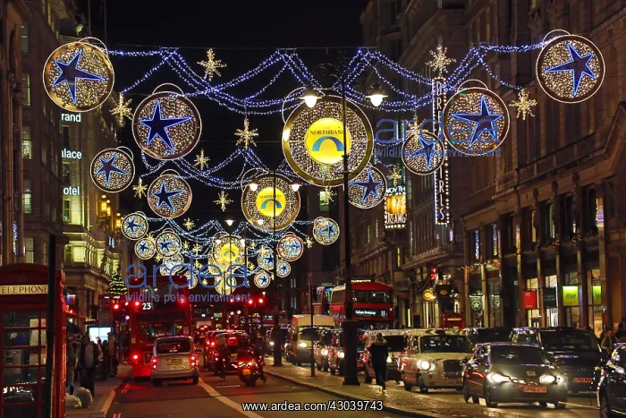 : Northbank Christmas lights switched on in The Strand, London : Northbank Christmas lights switched on in The Strand, London