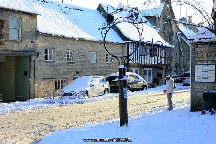 : Northleach - covered in snow : Northleach - covered in snow