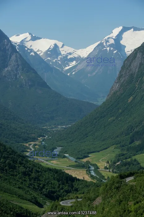 : Norway, Geirangerfjord District. Jostedalsbreen : Norway, Geirangerfjord District. Jostedalsbreen