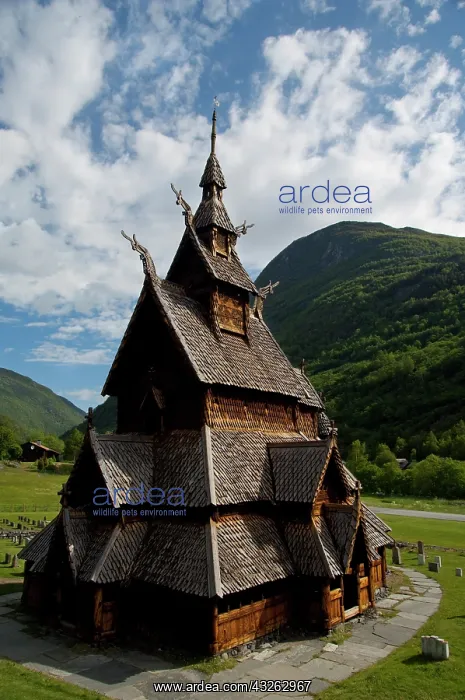 : Norway, Laerdal. Borgund stave-church, c.1180 : Norway, Laerdal. Borgund stave-church, c.1180